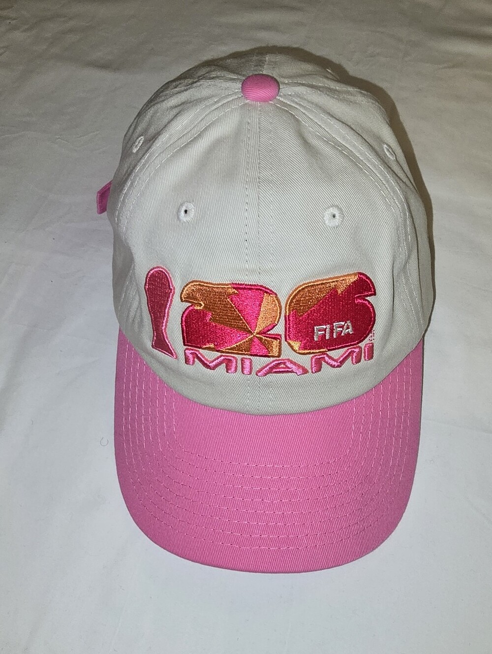 FIFA 26 Miami Pink and Beige Baseball Cap